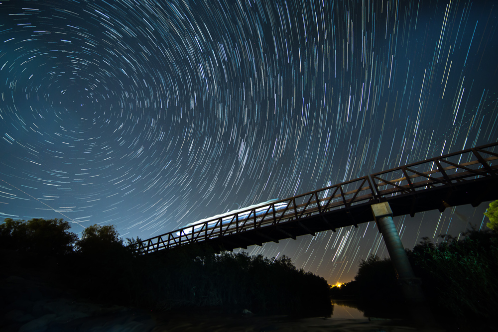 Ft Pearce Wash Bridge Star Trails 